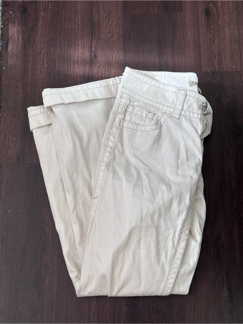 Cream Chino Pants - Classic Straight Fit